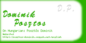 dominik posztos business card